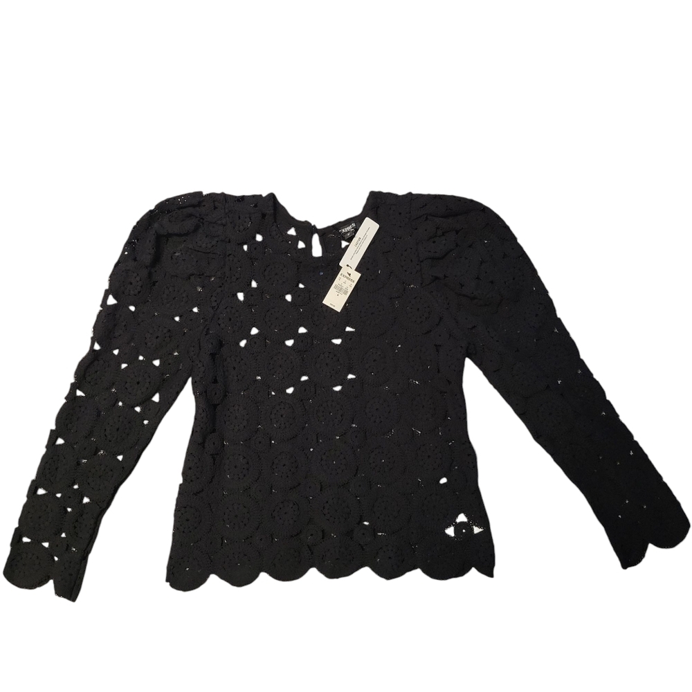 Express Black Lace Women's Top Size Medium New With Tags